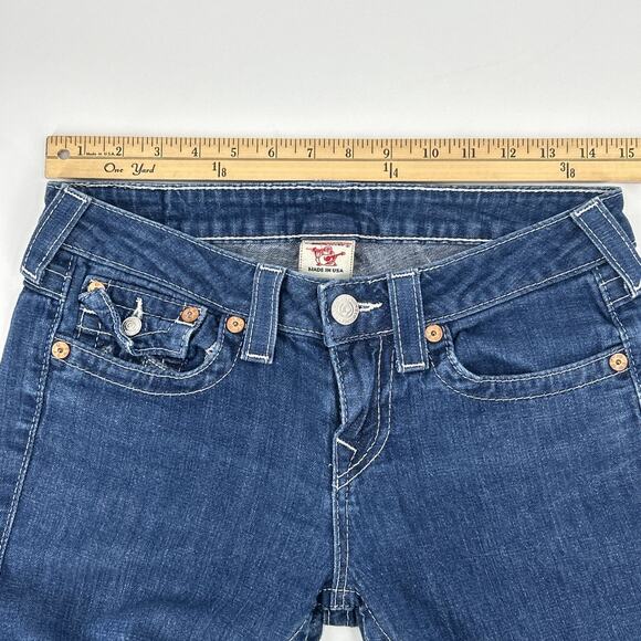 True Religion Billy Bootcut Jeans Womens Size 29 Thick Stitch Flap Pockets Y2K - Picture 6 of 10